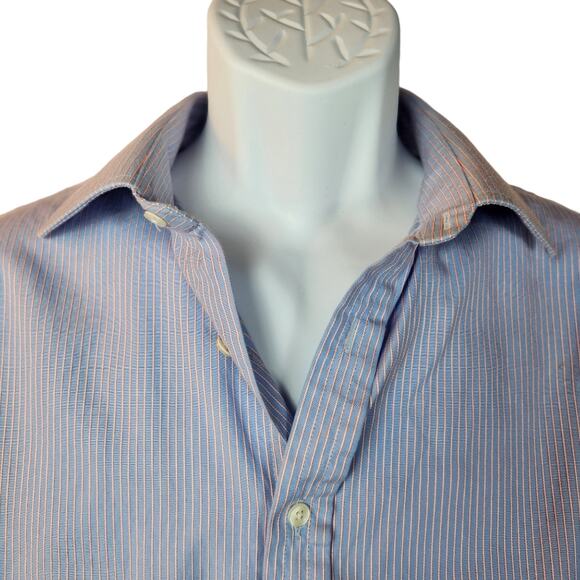 Thomas Pink Dress Shirt Sz Large / 16.5 Superfine Two Fold Dress Shirt - Picture 2 of 9